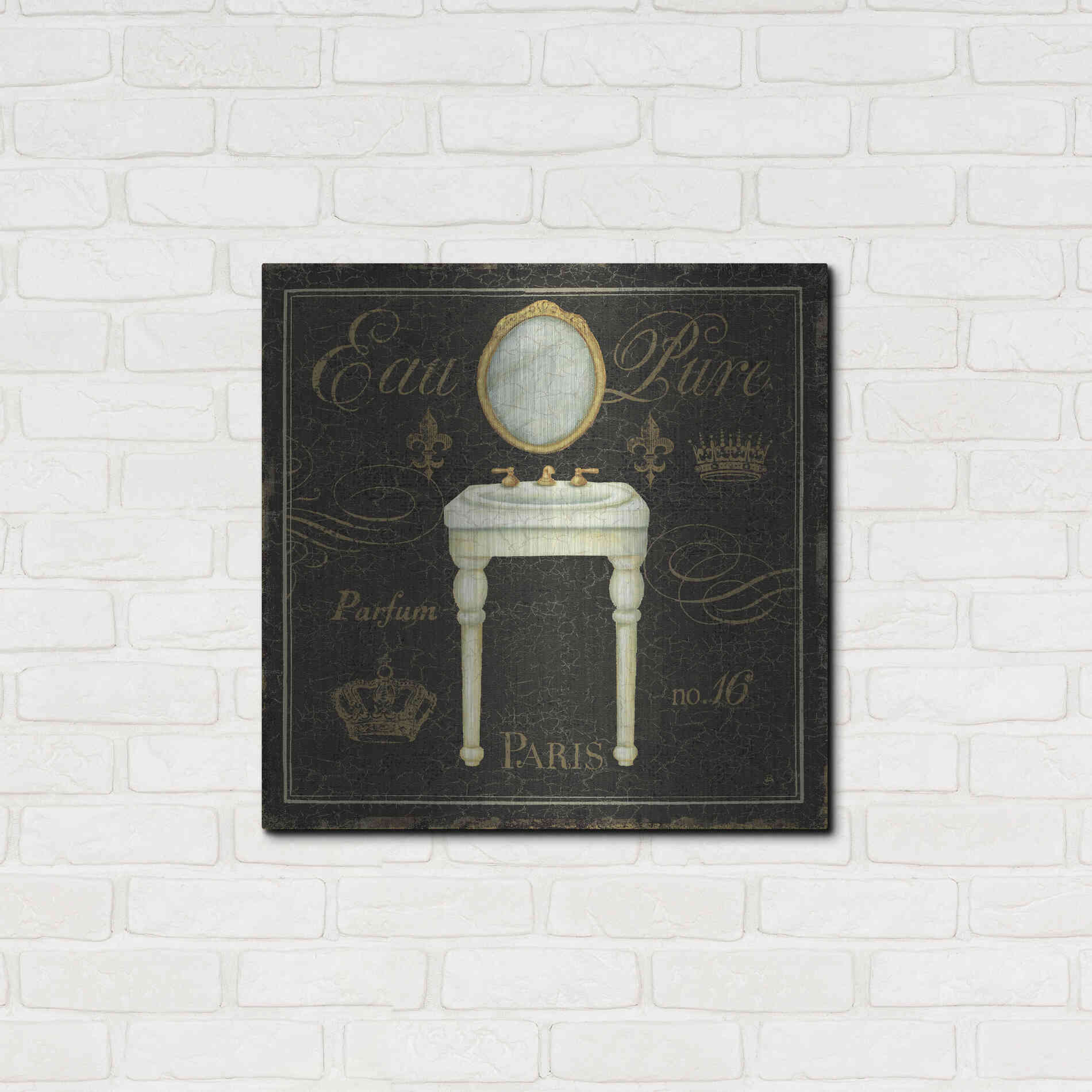 Luxe Metal Art 'Bain de Luxe IV' by Daphne Brissonet, Metal Wall Art,24x24