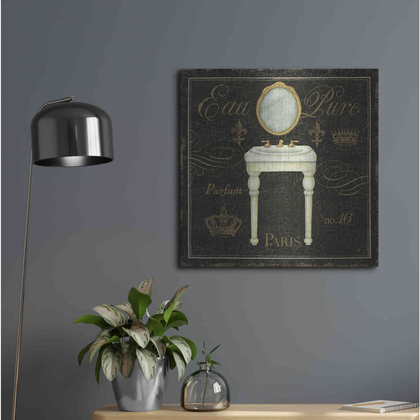 Luxe Metal Art 'Bain de Luxe IV' by Daphne Brissonet, Metal Wall Art,24x24