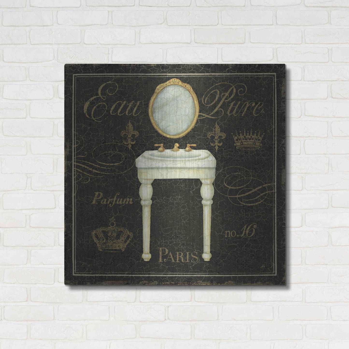 Luxe Metal Art 'Bain de Luxe IV' by Daphne Brissonet, Metal Wall Art,36x36