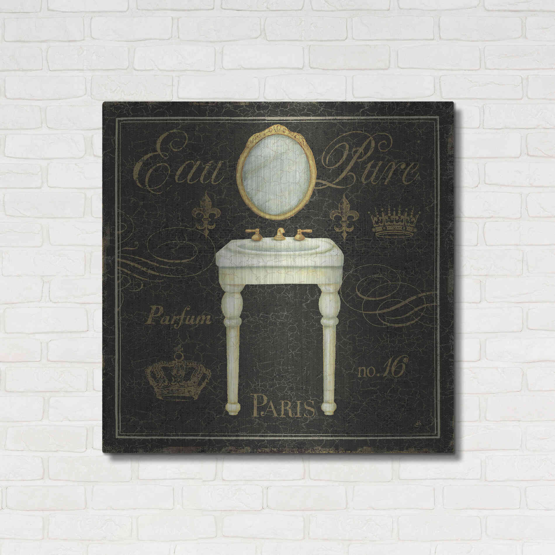 Luxe Metal Art 'Bain de Luxe IV' by Daphne Brissonet, Metal Wall Art,36x36