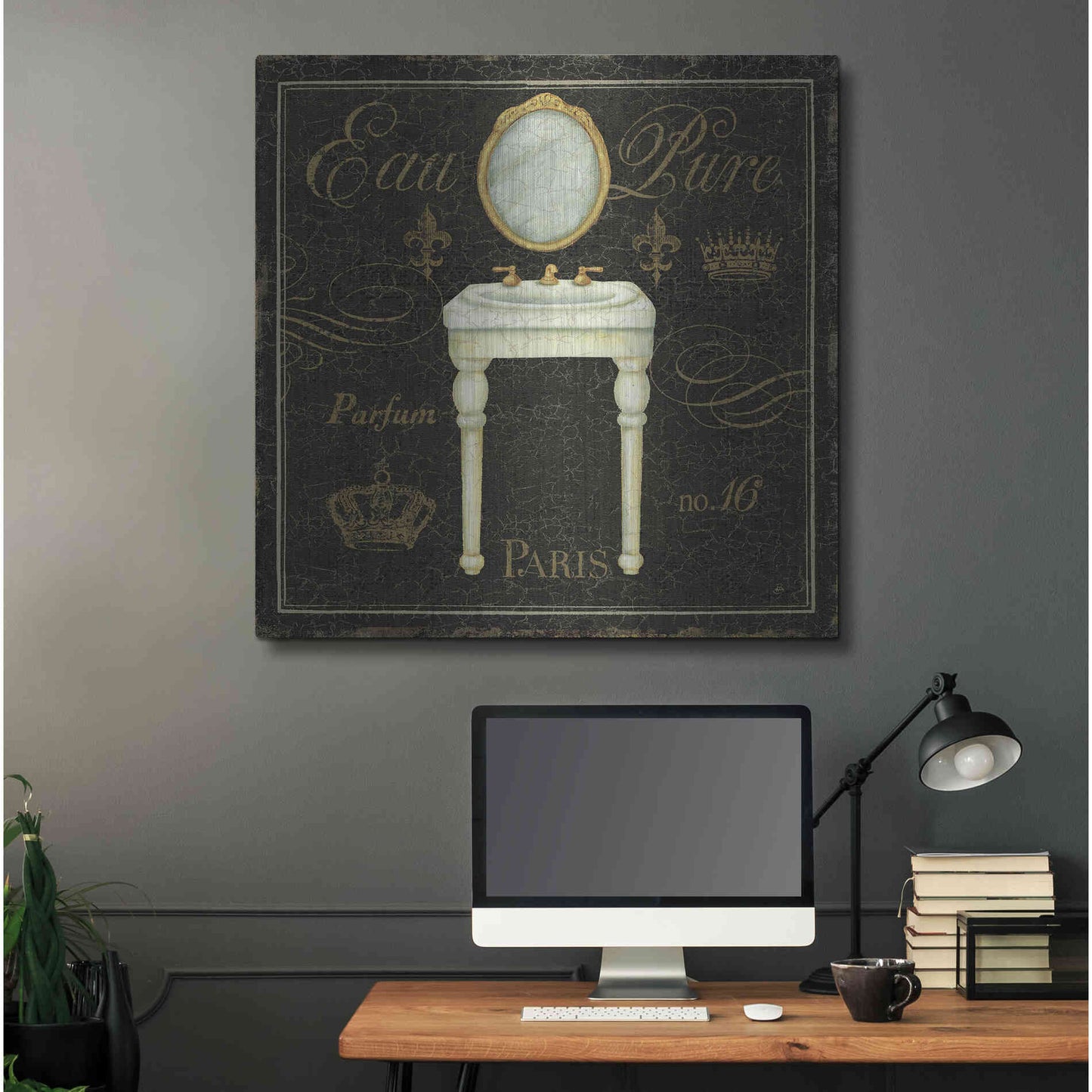 Luxe Metal Art 'Bain de Luxe IV' by Daphne Brissonet, Metal Wall Art,36x36