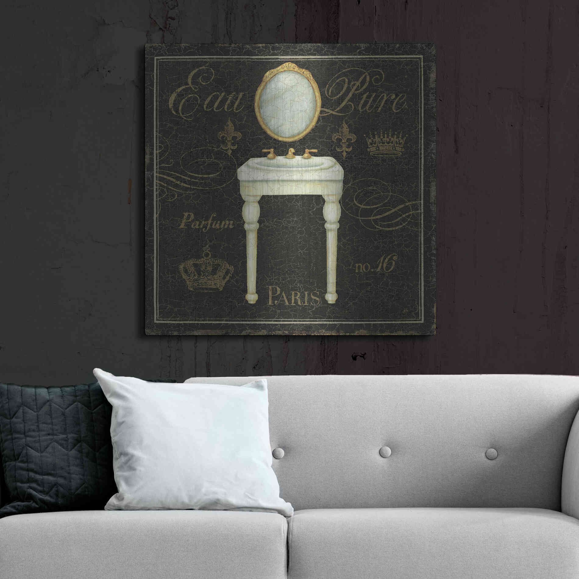 Luxe Metal Art 'Bain de Luxe IV' by Daphne Brissonet, Metal Wall Art,36x36