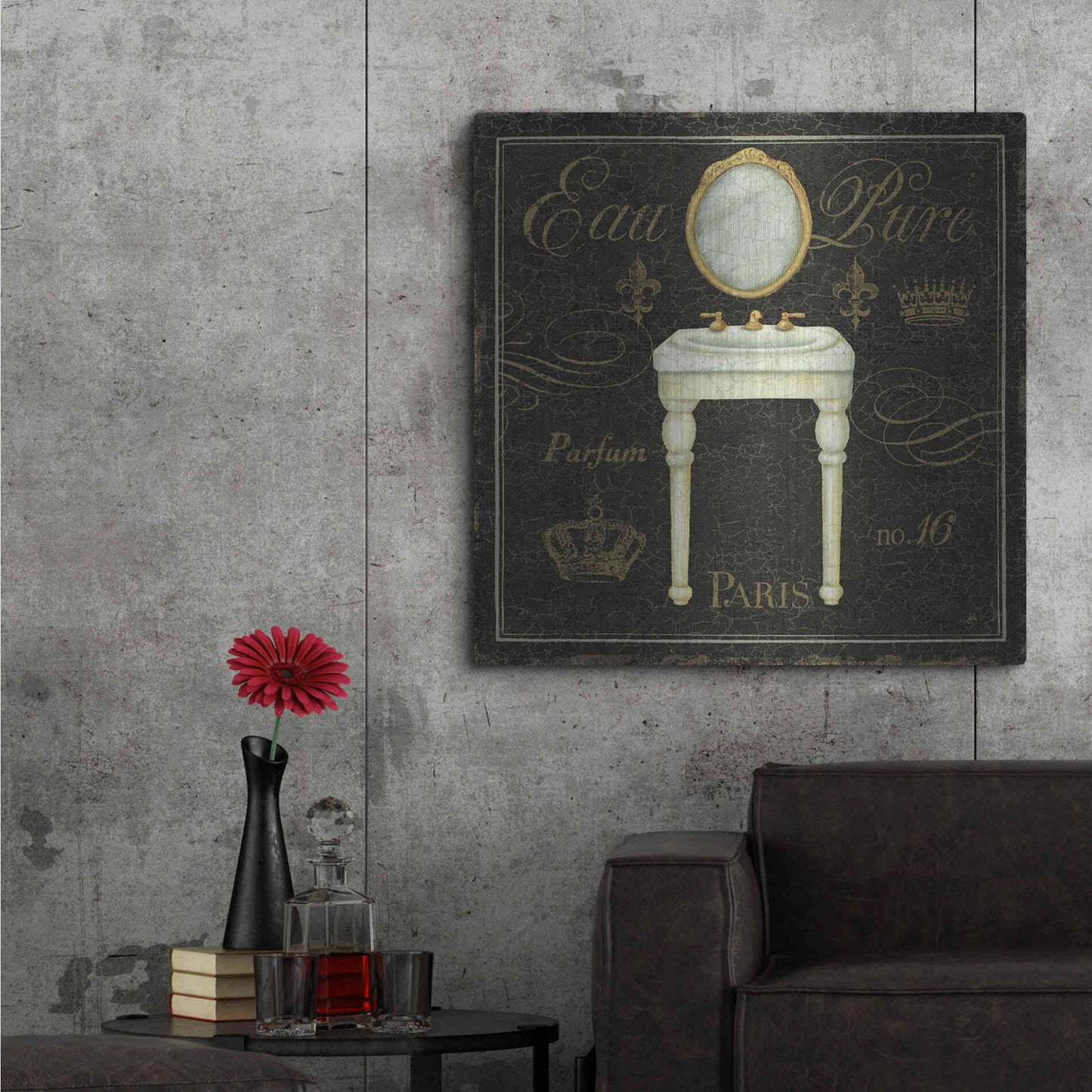 Luxe Metal Art 'Bain de Luxe IV' by Daphne Brissonet, Metal Wall Art,36x36