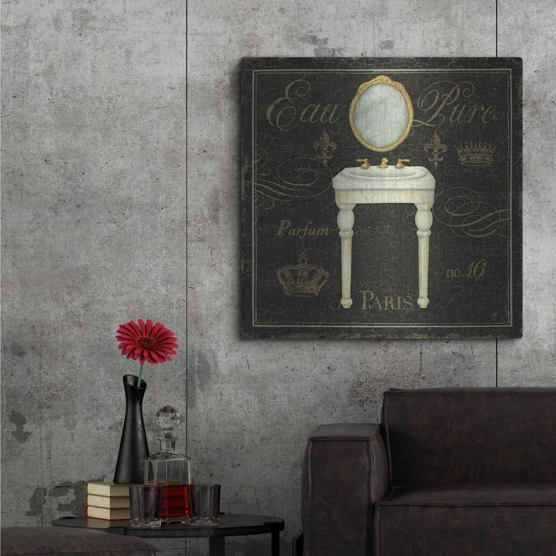 Luxe Metal Art 'Bain de Luxe IV' by Daphne Brissonet, Metal Wall Art,36x36