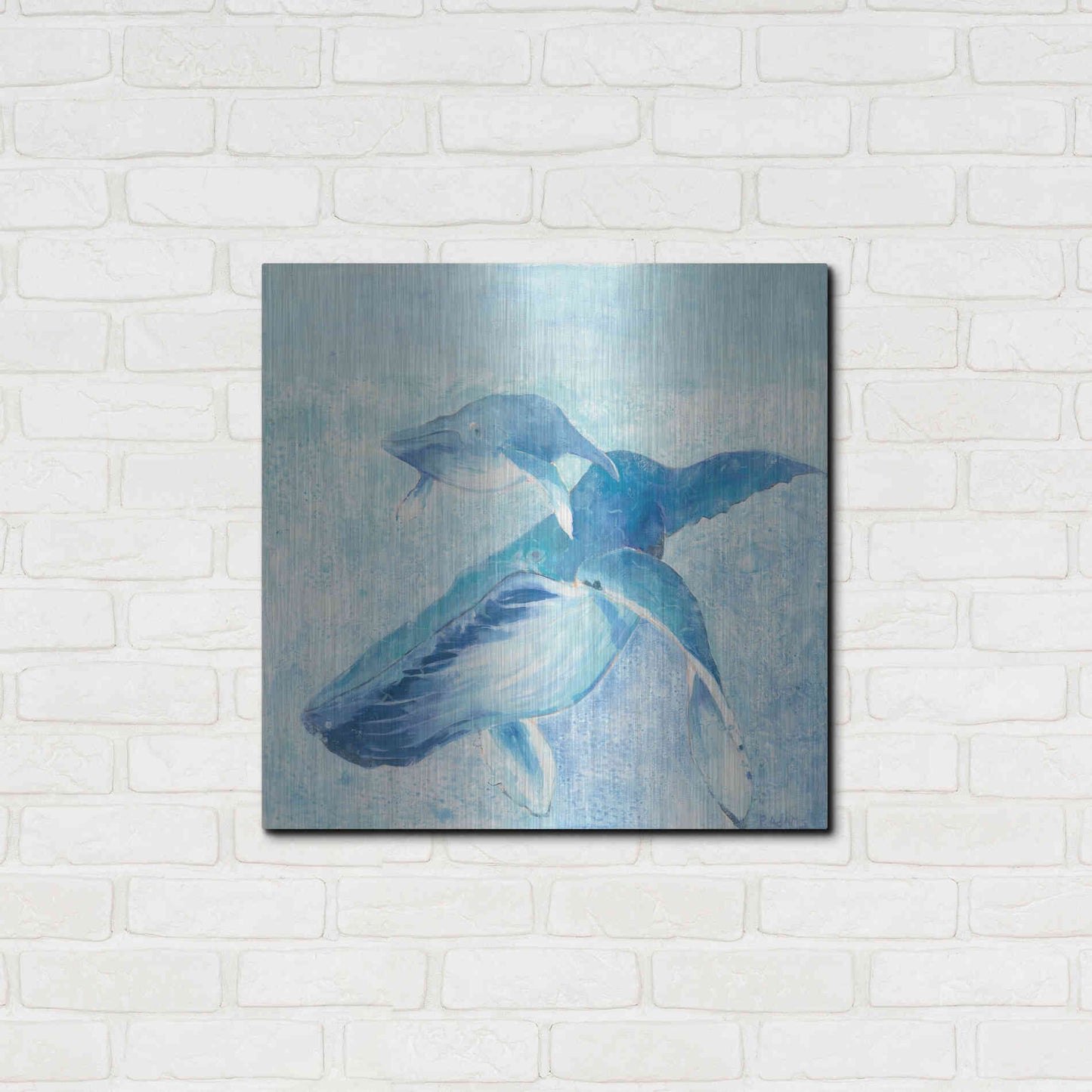 Luxe Metal Art 'Blue Mama' by Phyllis Adams, Metal Wall Art,24x24