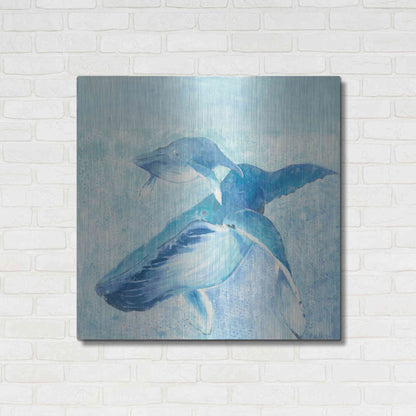 Luxe Metal Art 'Blue Mama' by Phyllis Adams, Metal Wall Art,36x36