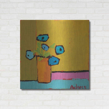 Luxe Metal Art 'Orange Vase' by Phyllis Adams, Metal Wall Art,36x36
