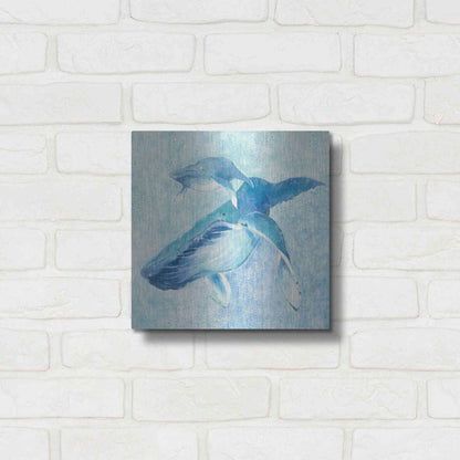 Luxe Metal Art 'Blue Mama v2' by Phyllis Adams, Metal Wall Art,12x12