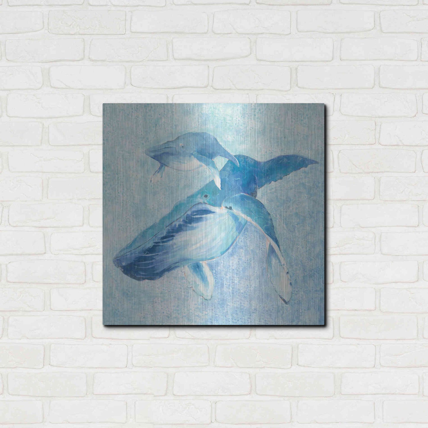 Luxe Metal Art 'Blue Mama v2' by Phyllis Adams, Metal Wall Art,24x24