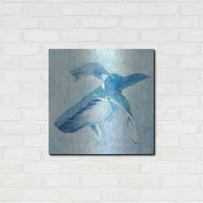 Luxe Metal Art 'Blue Mama v2' by Phyllis Adams, Metal Wall Art,24x24