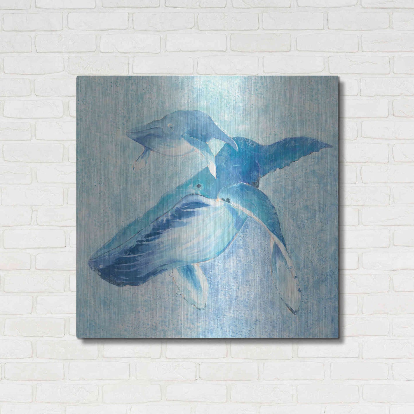 Luxe Metal Art 'Blue Mama v2' by Phyllis Adams, Metal Wall Art,36x36