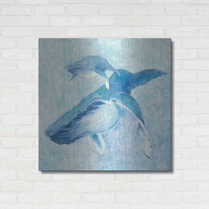 Luxe Metal Art 'Blue Mama v2' by Phyllis Adams, Metal Wall Art,36x36