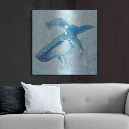 Luxe Metal Art 'Blue Mama v2' by Phyllis Adams, Metal Wall Art,36x36