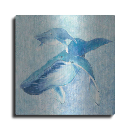 Luxe Metal Art 'Blue Mama v2' by Phyllis Adams, Metal Wall Art