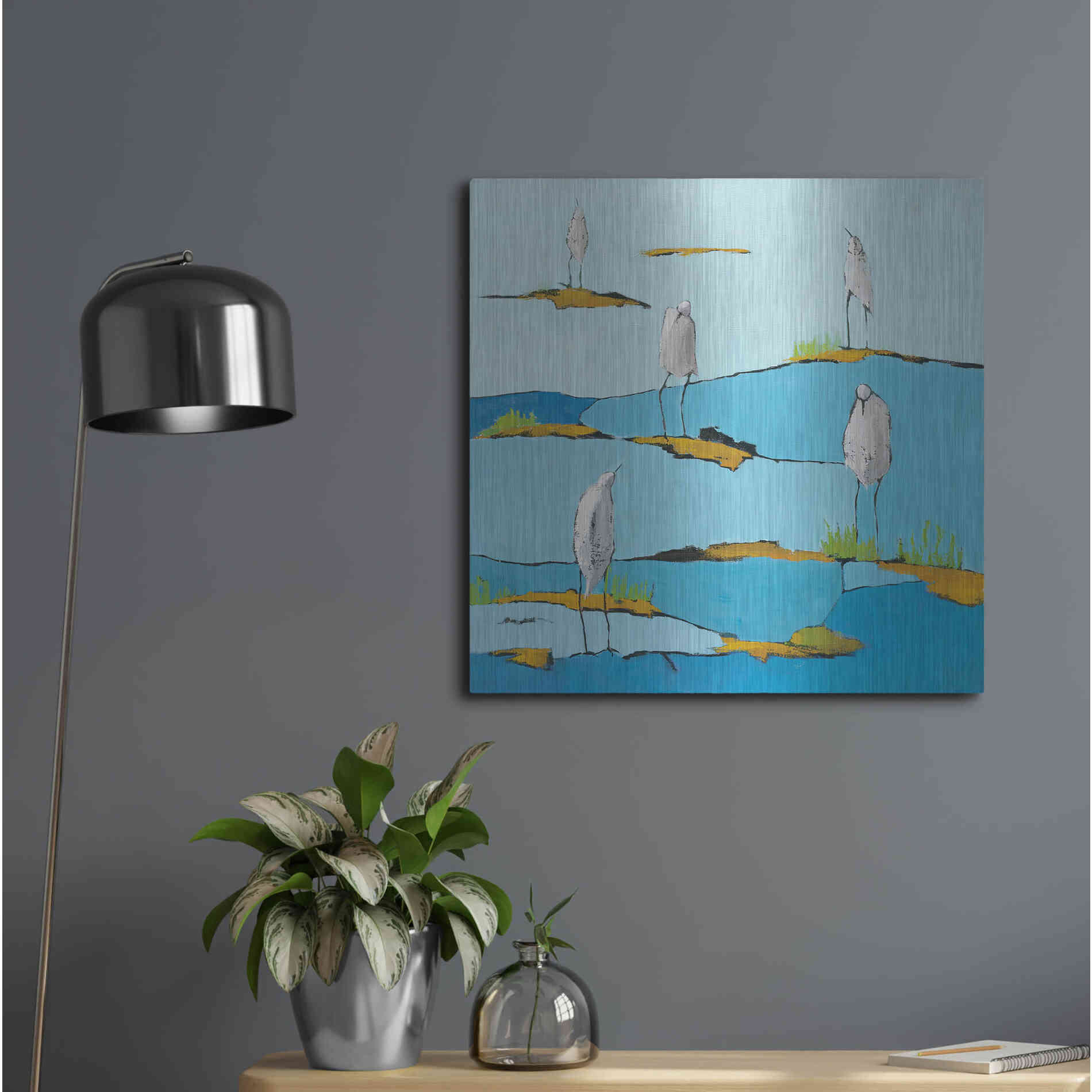 Luxe Metal Art 'Beach Bums v2' by Phyllis Adams, Metal Wall Art,24x24