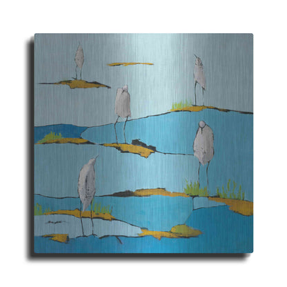 Luxe Metal Art 'Beach Bums v2' by Phyllis Adams, Metal Wall Art