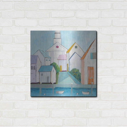 Luxe Metal Art 'Harbor Town III no Sign' by Phyllis Adams, Metal Wall Art,24x24