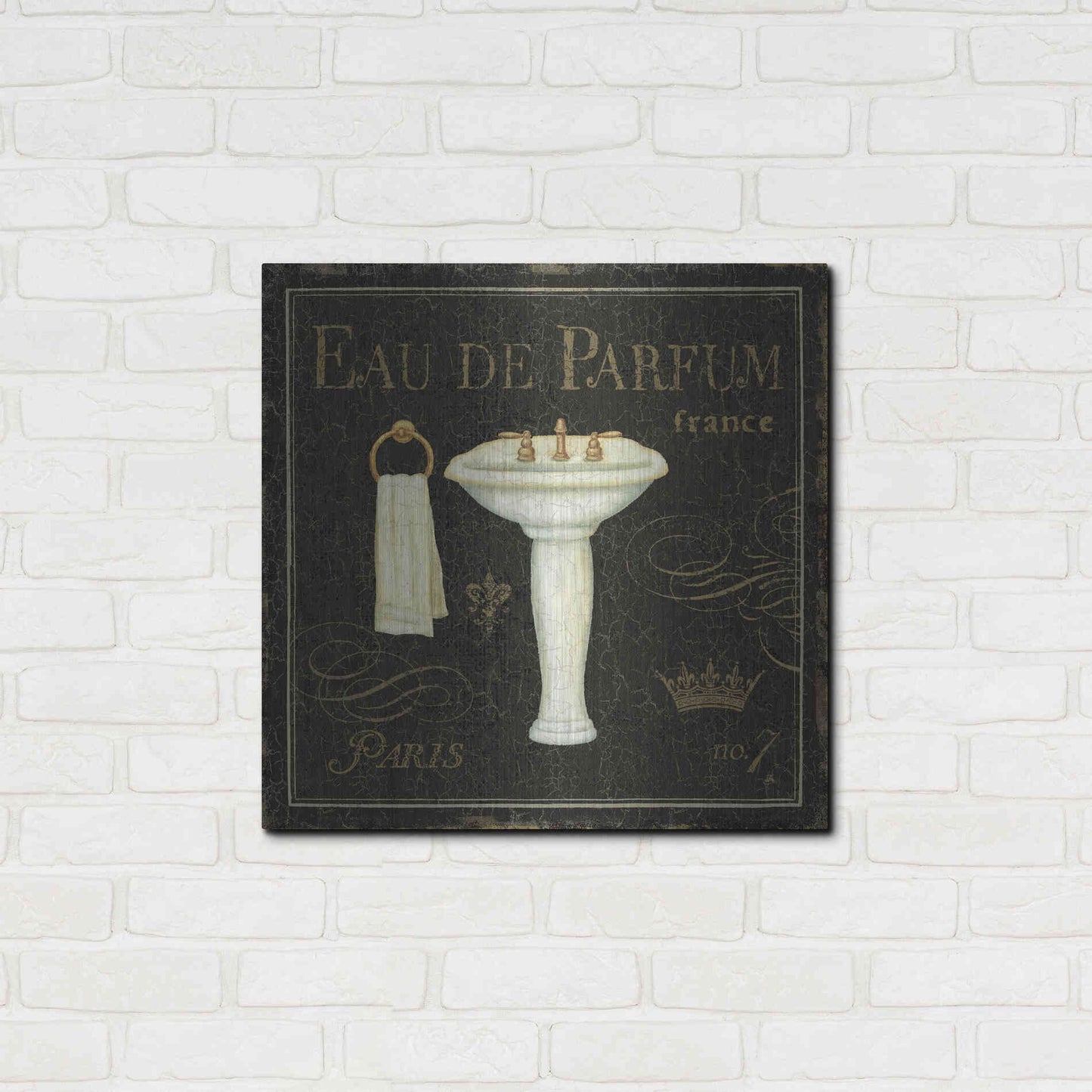 Luxe Metal Art 'Bain de Luxe III' by Daphne Brissonet, Metal Wall Art,24x24