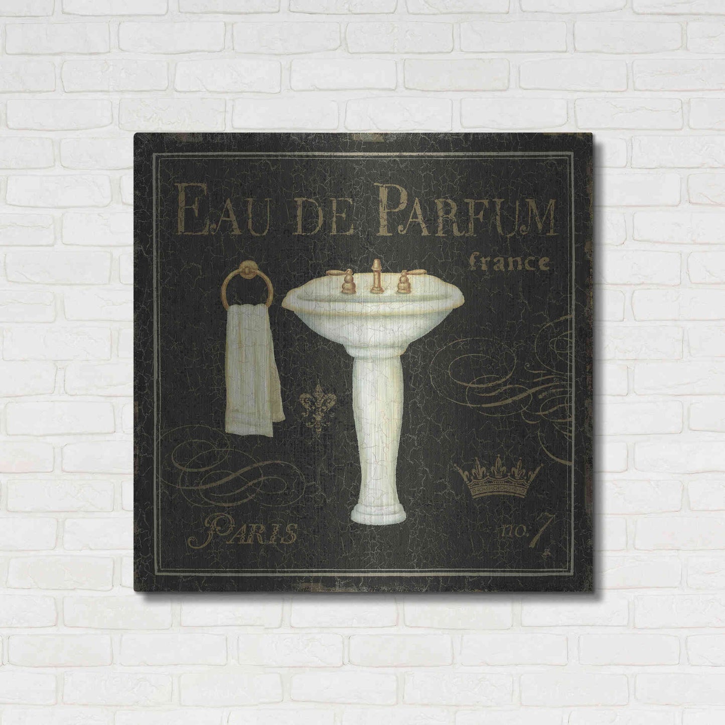 Luxe Metal Art 'Bain de Luxe III' by Daphne Brissonet, Metal Wall Art,36x36