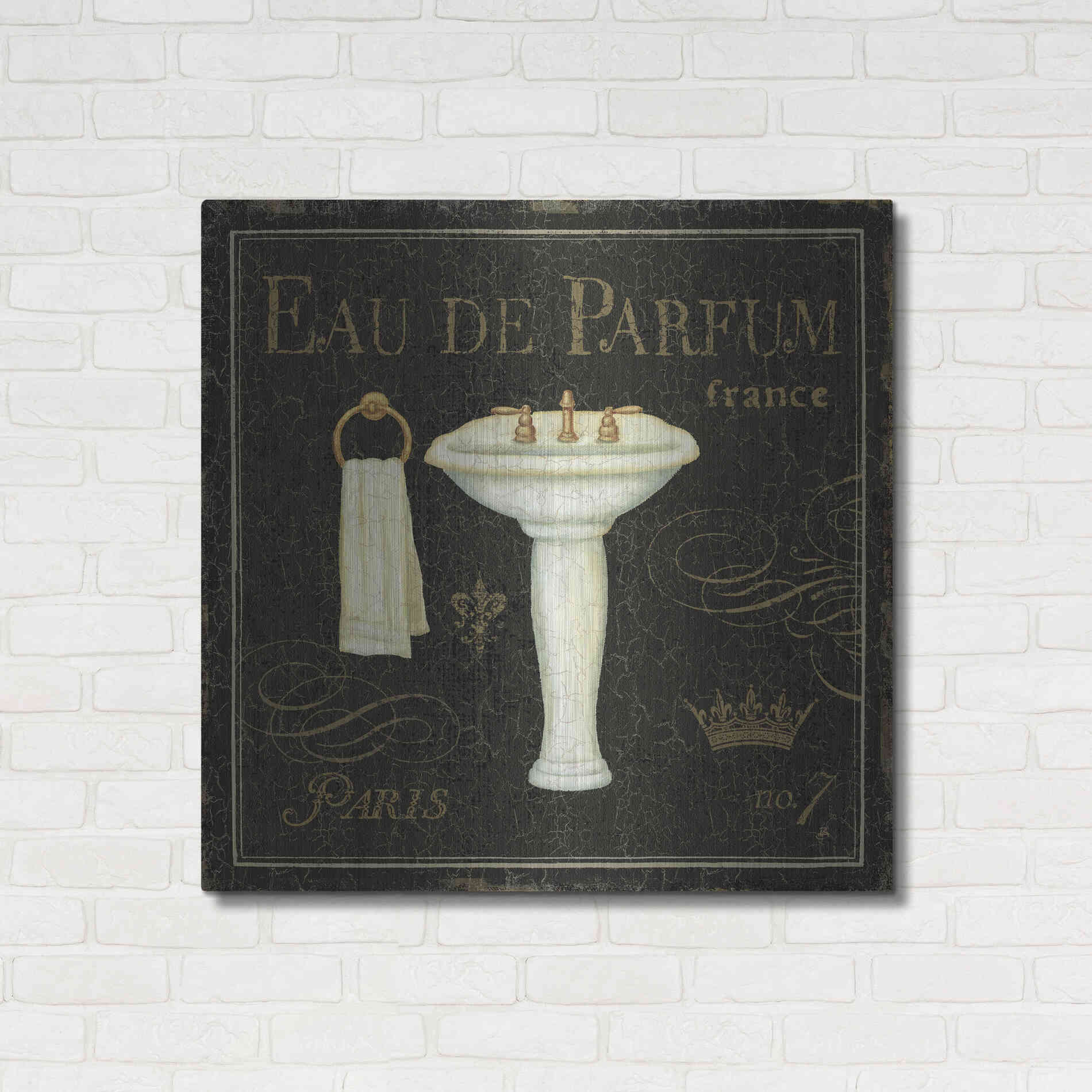 Luxe Metal Art 'Bain de Luxe III' by Daphne Brissonet, Metal Wall Art,36x36