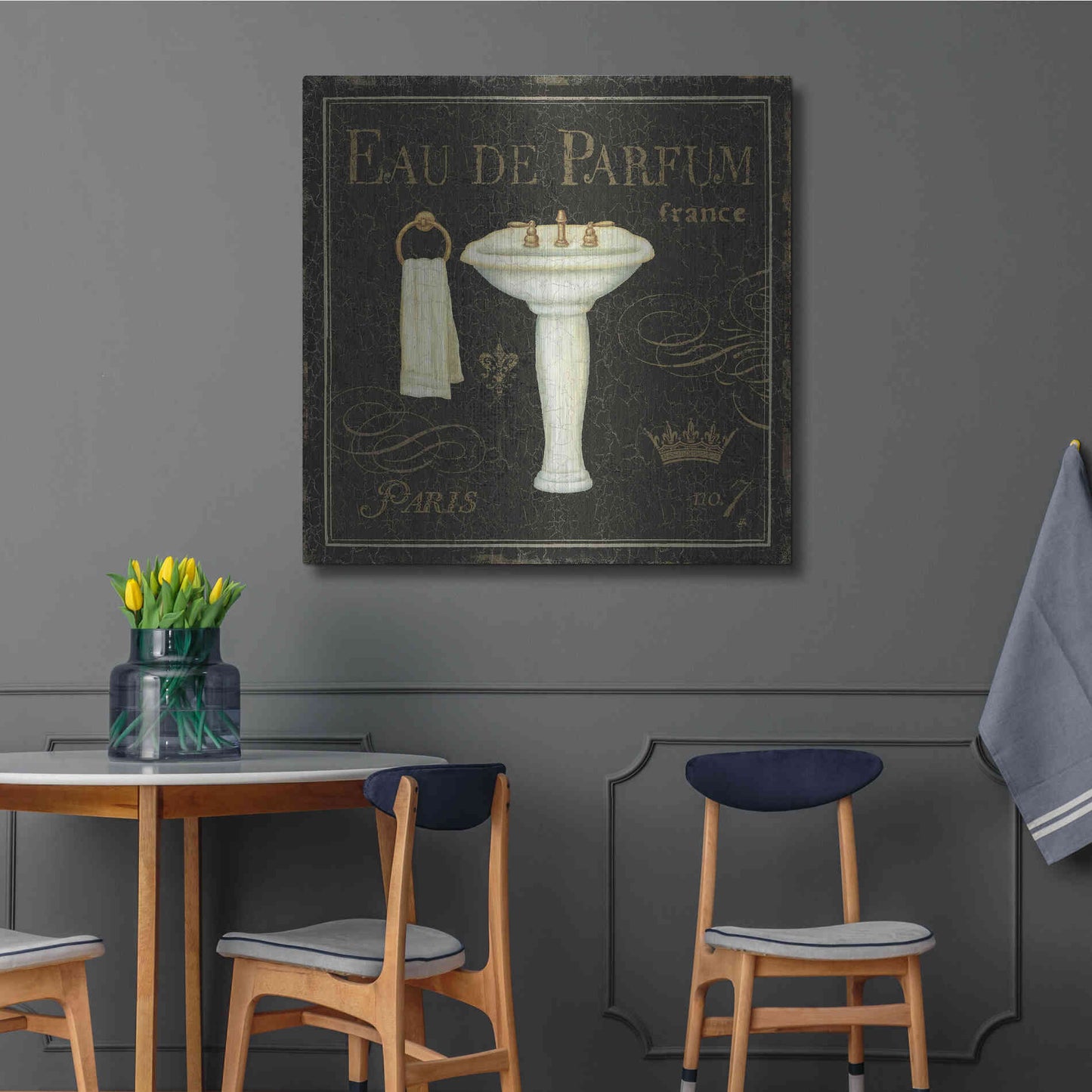 Luxe Metal Art 'Bain de Luxe III' by Daphne Brissonet, Metal Wall Art,36x36