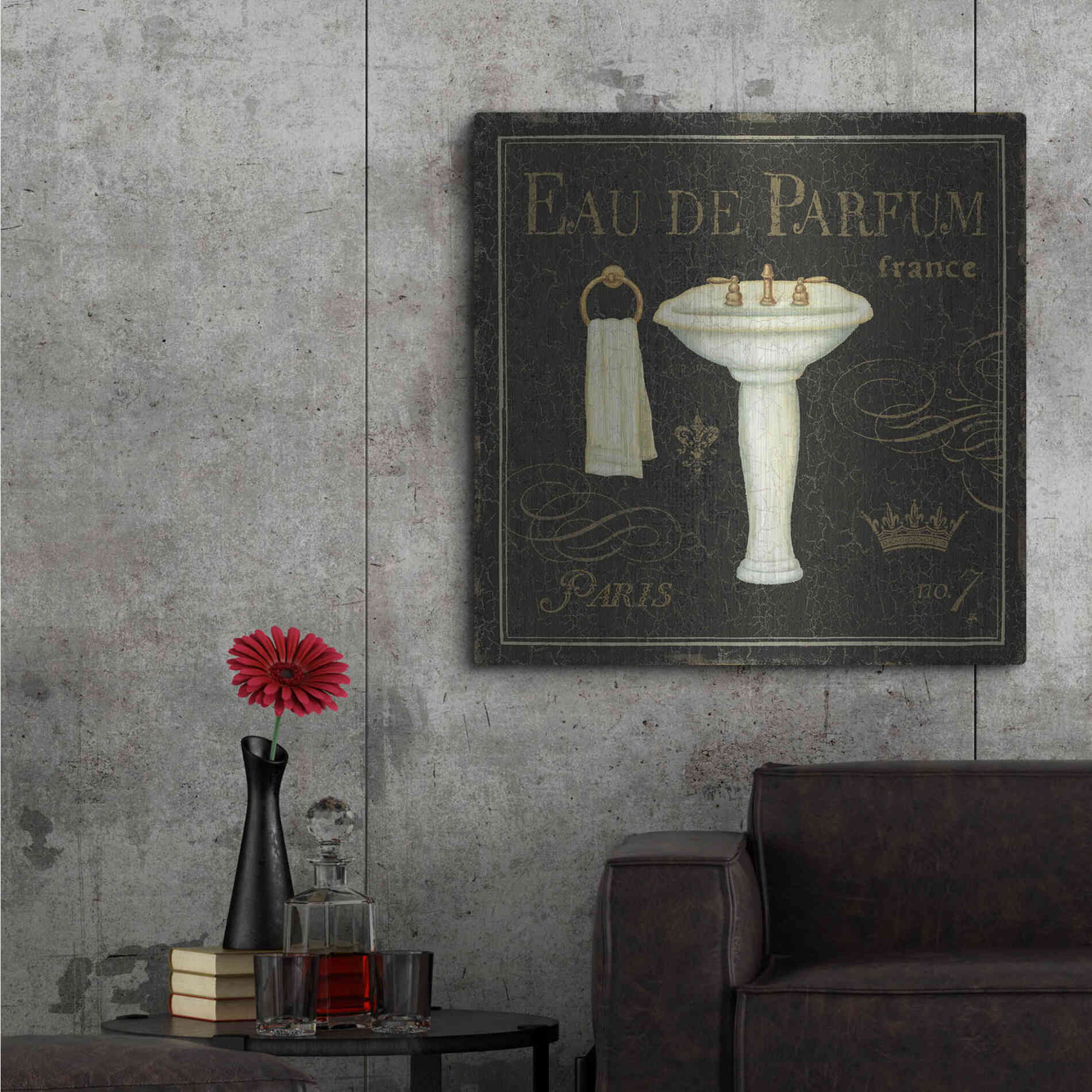 Luxe Metal Art 'Bain de Luxe III' by Daphne Brissonet, Metal Wall Art,36x36