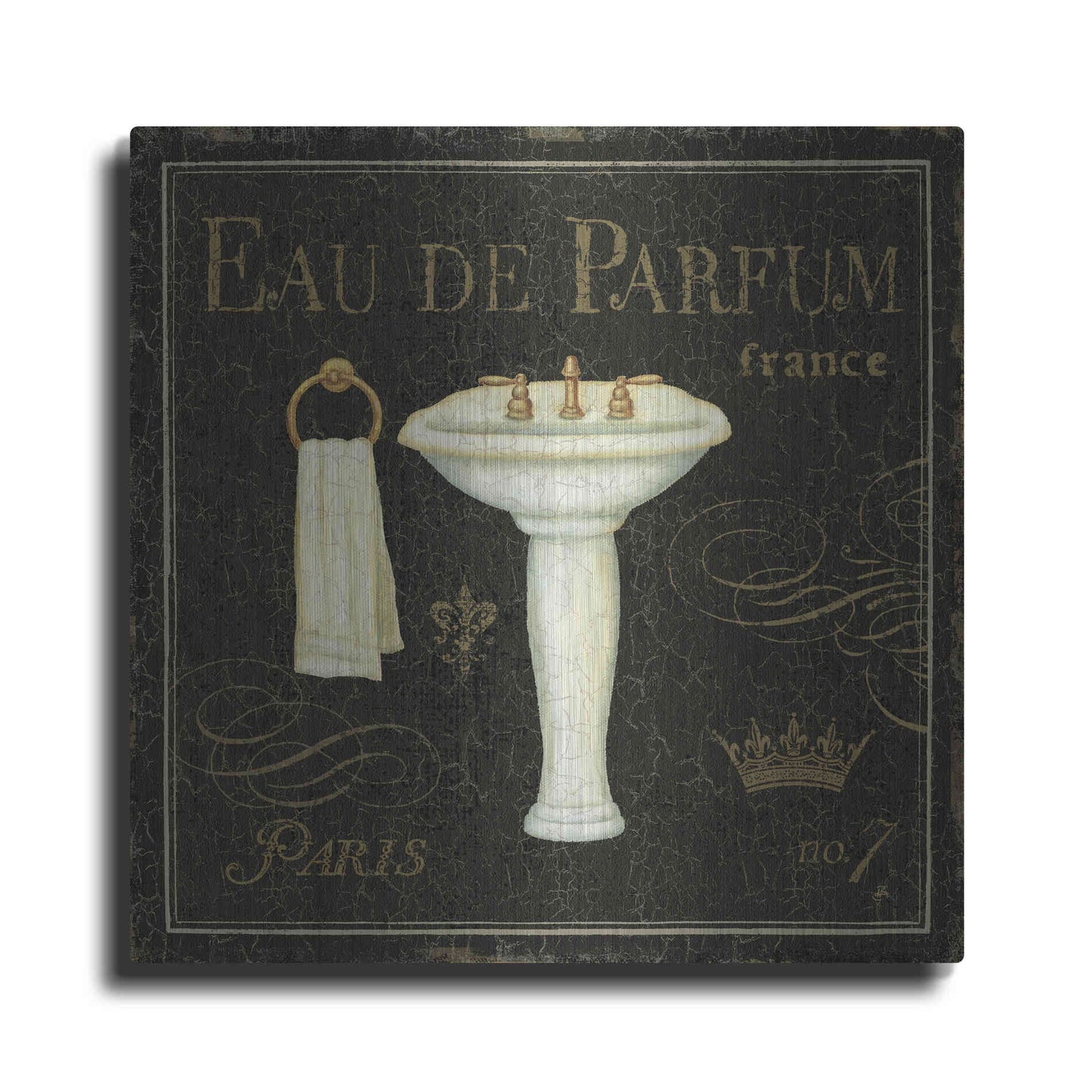 Luxe Metal Art 'Bain de Luxe III' by Daphne Brissonet, Metal Wall Art