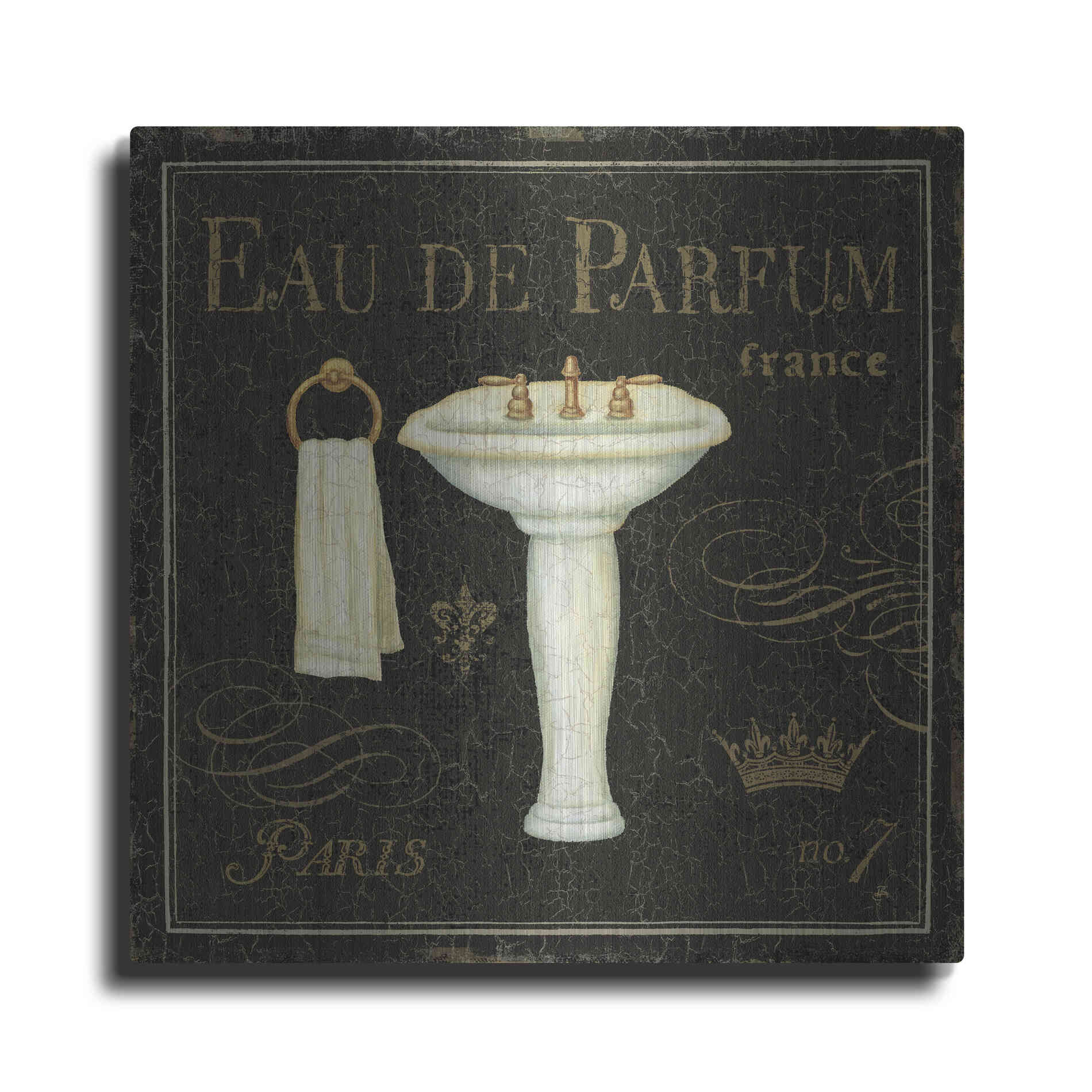 Luxe Metal Art 'Bain de Luxe III' by Daphne Brissonet, Metal Wall Art