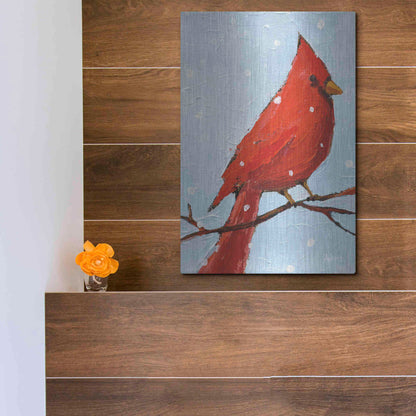 Luxe Metal Art 'Cardinal I' by Phyllis Adams, Metal Wall Art,12x16