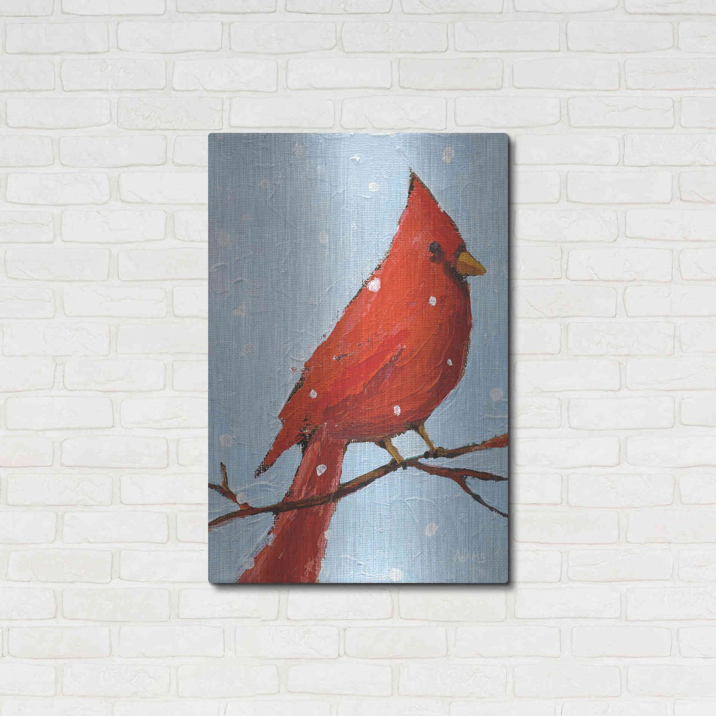 Luxe Metal Art 'Cardinal I' by Phyllis Adams, Metal Wall Art,24x36