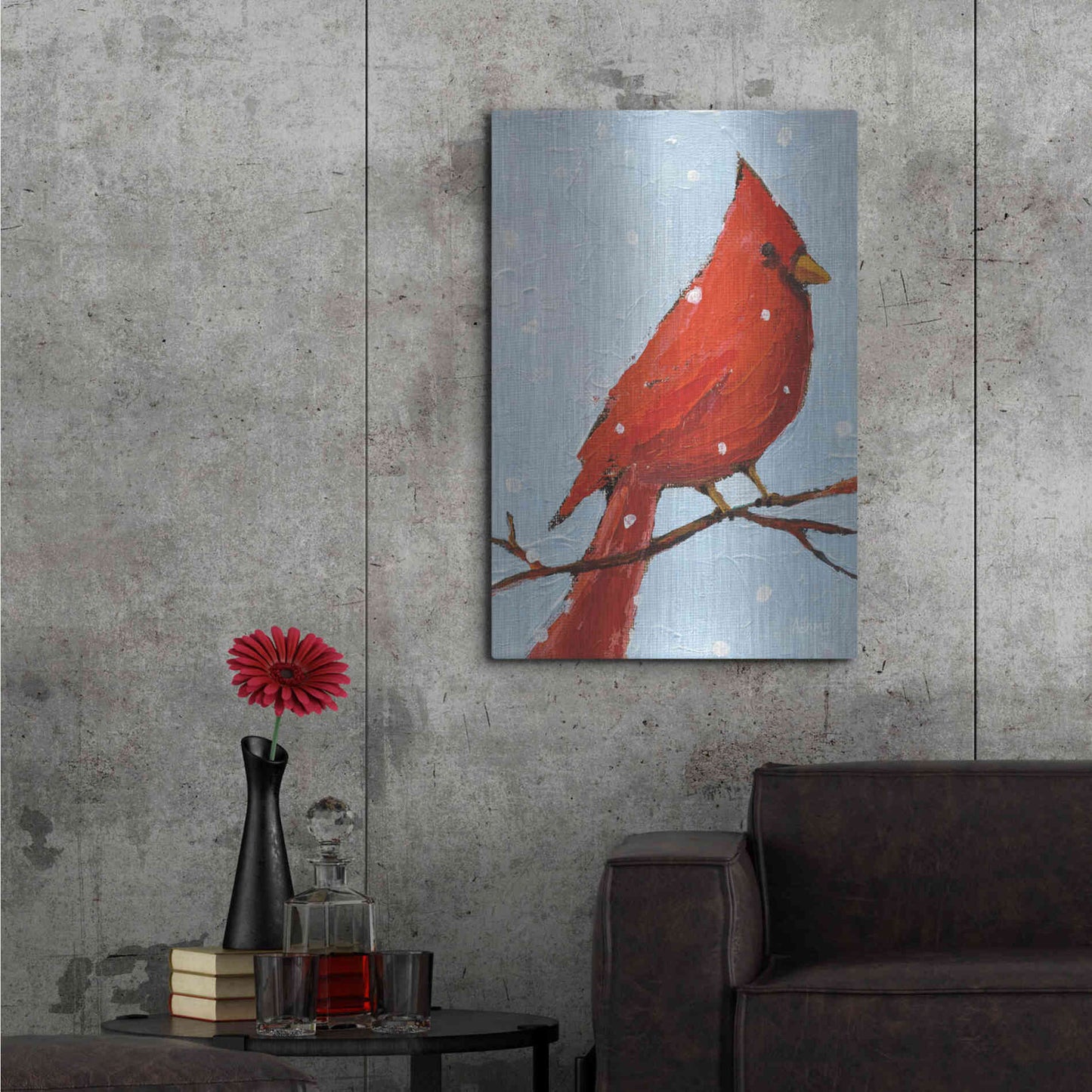 Luxe Metal Art 'Cardinal I' by Phyllis Adams, Metal Wall Art,24x36