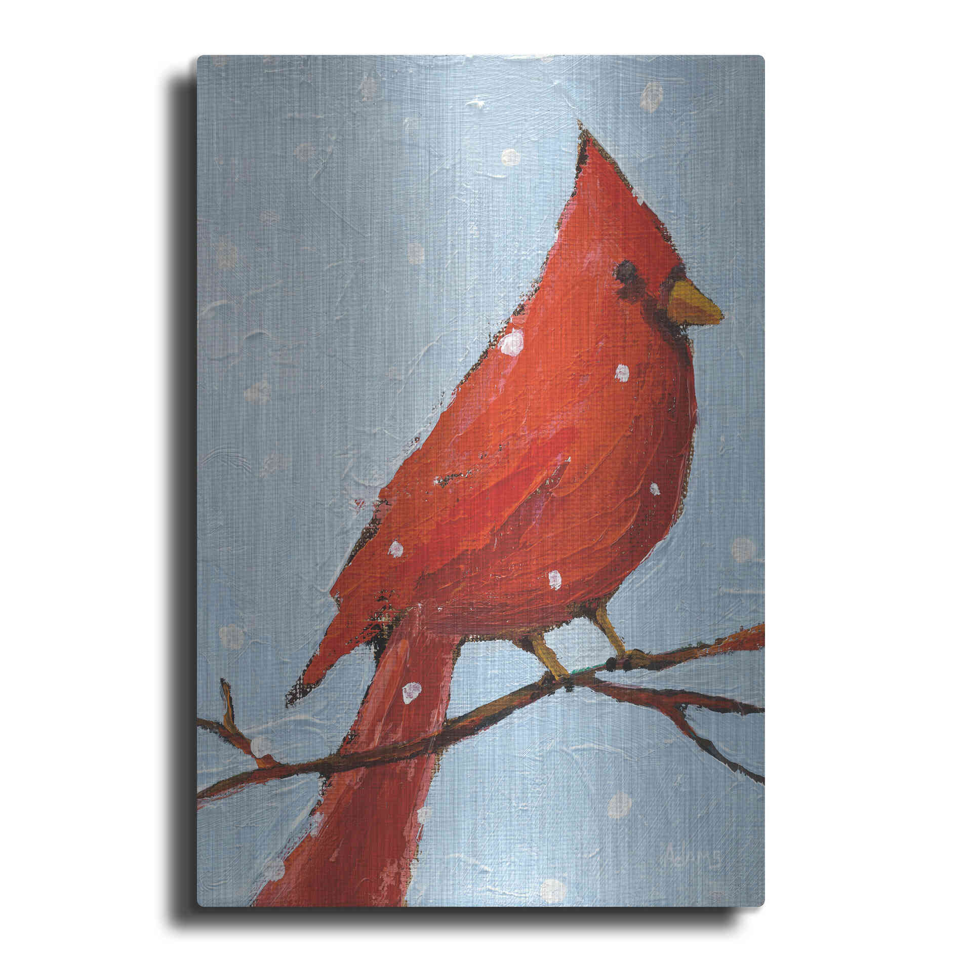 Luxe Metal Art 'Cardinal I' by Phyllis Adams, Metal Wall Art