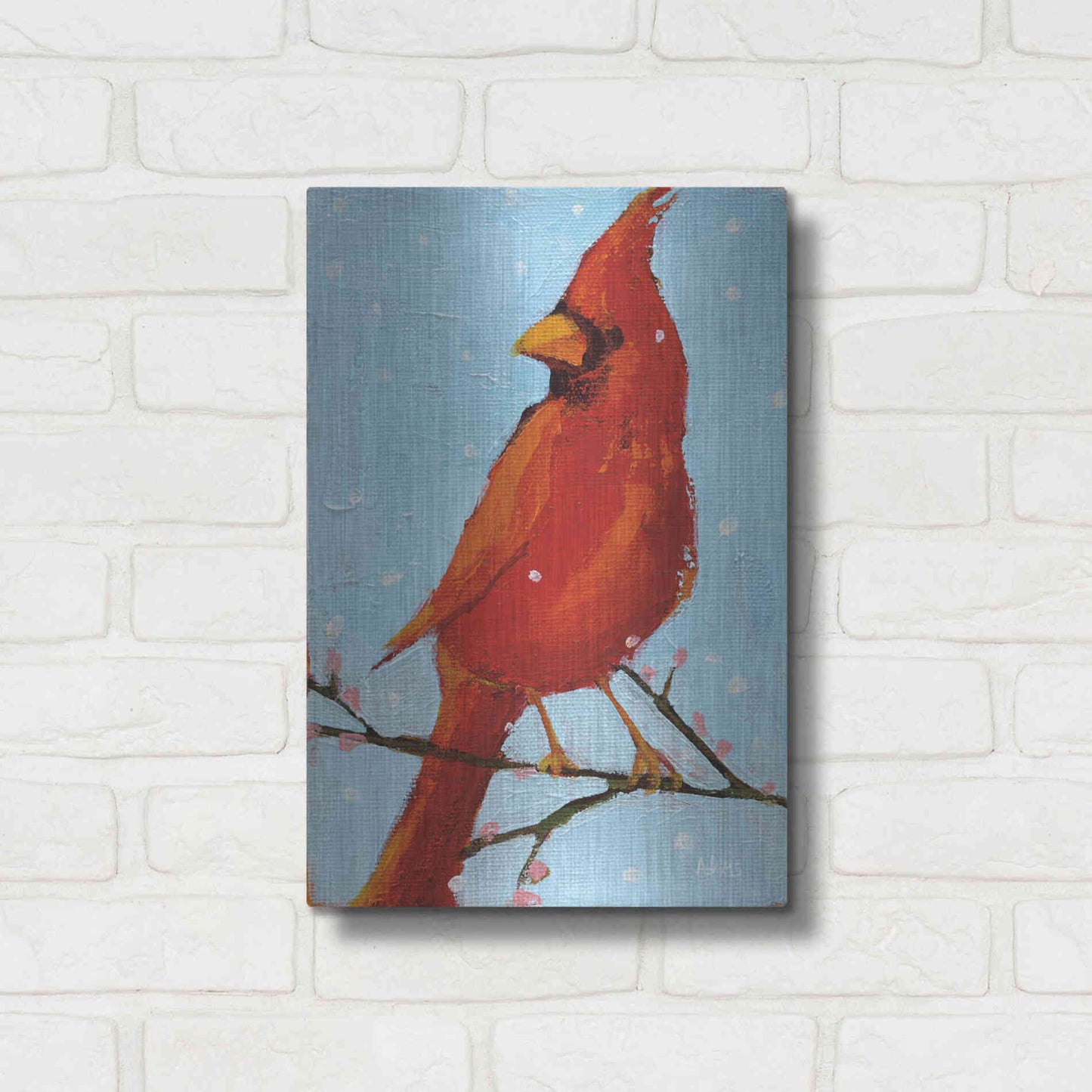 Luxe Metal Art 'Cardinal II' by Phyllis Adams, Metal Wall Art,12x16