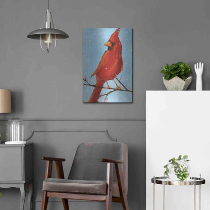 Luxe Metal Art 'Cardinal II' by Phyllis Adams, Metal Wall Art,16x24