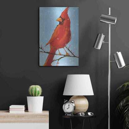 Luxe Metal Art 'Cardinal II' by Phyllis Adams, Metal Wall Art,16x24