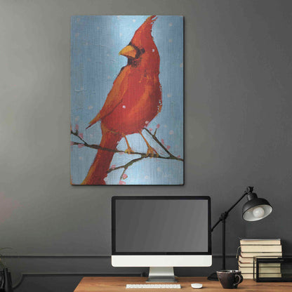 Luxe Metal Art 'Cardinal II' by Phyllis Adams, Metal Wall Art,24x36