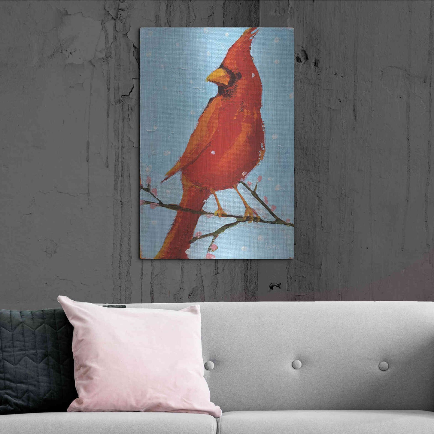 Luxe Metal Art 'Cardinal II' by Phyllis Adams, Metal Wall Art,24x36