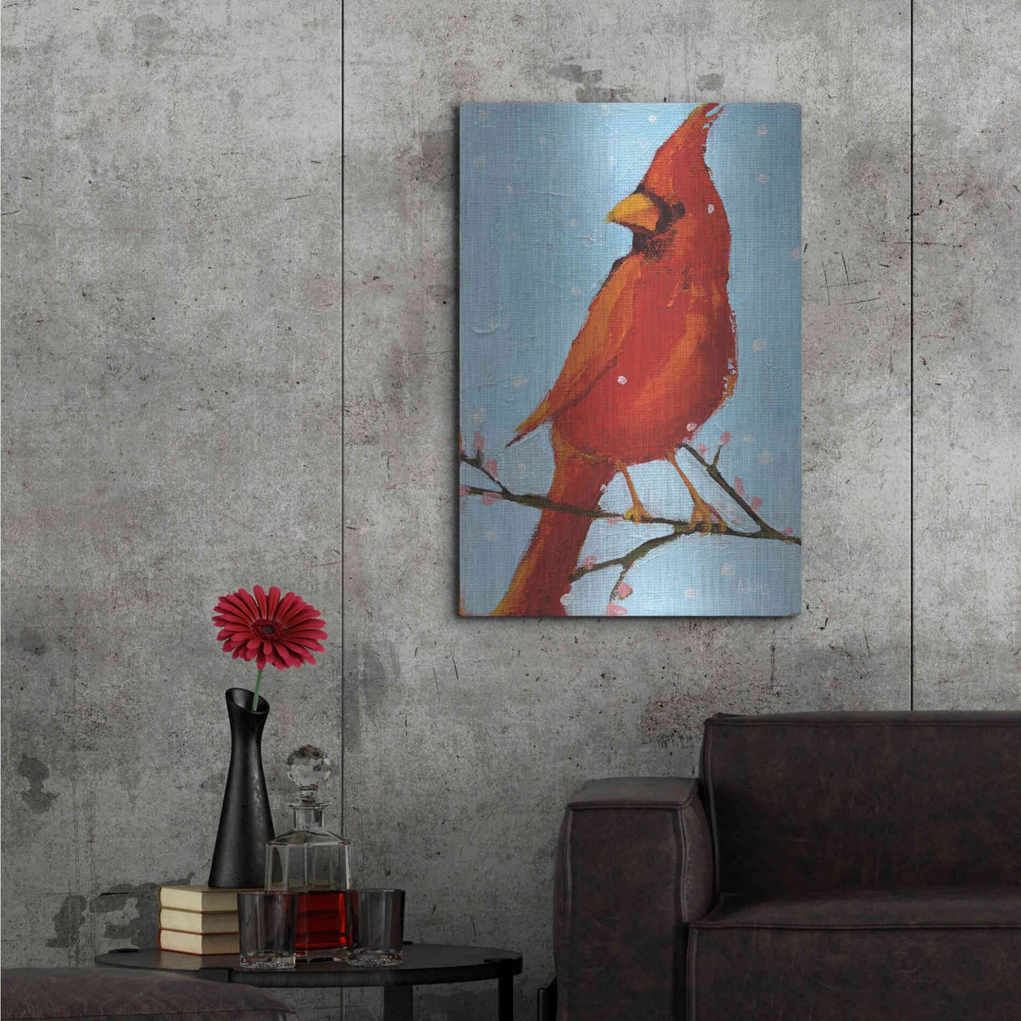 Luxe Metal Art 'Cardinal II' by Phyllis Adams, Metal Wall Art,24x36
