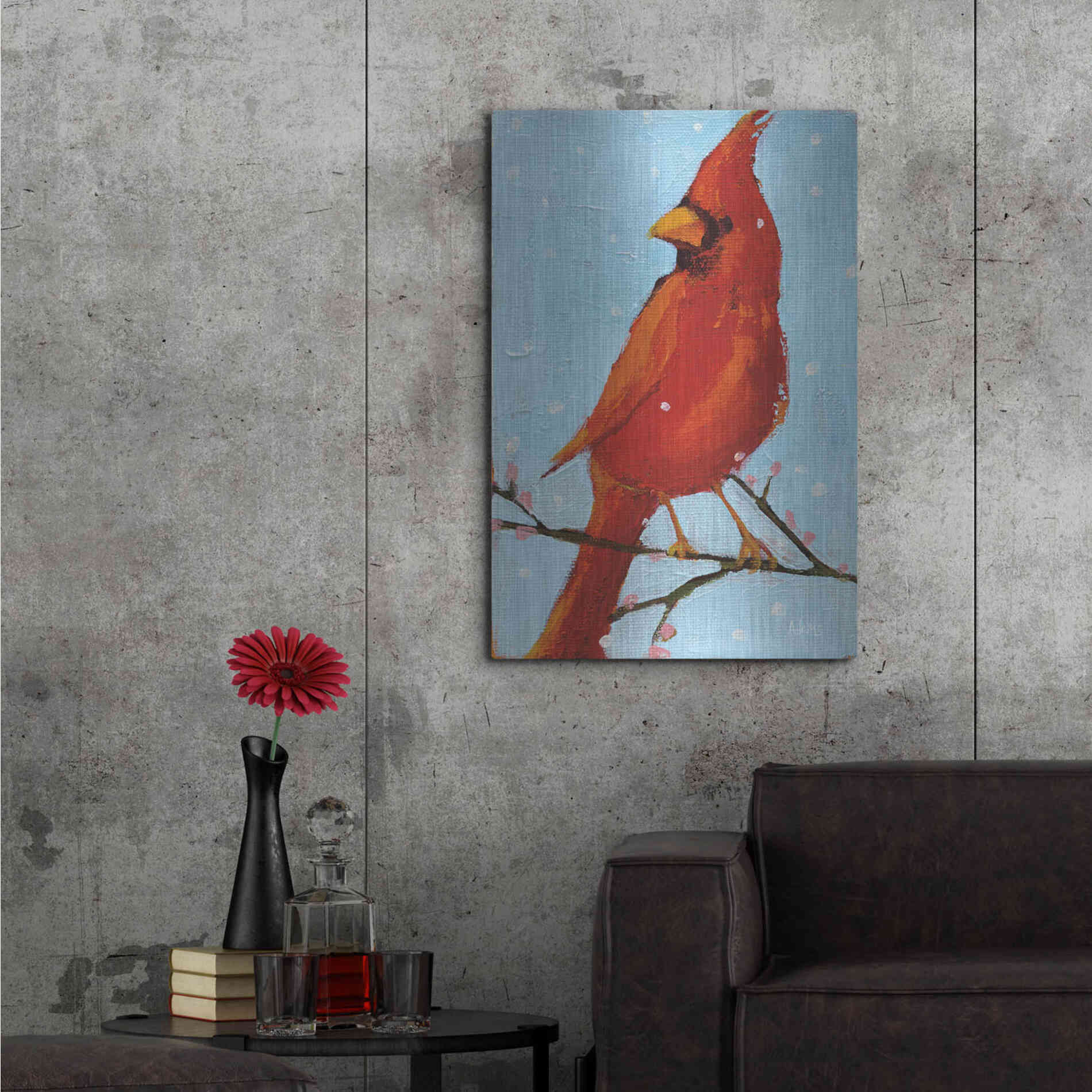 Luxe Metal Art 'Cardinal II' by Phyllis Adams, Metal Wall Art,24x36