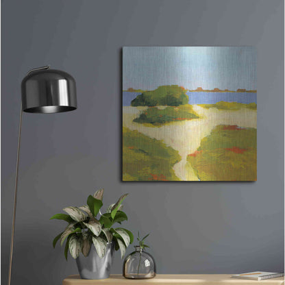 Luxe Metal Art 'Path to the Beach' by Phyllis Adams, Metal Wall Art,24x24