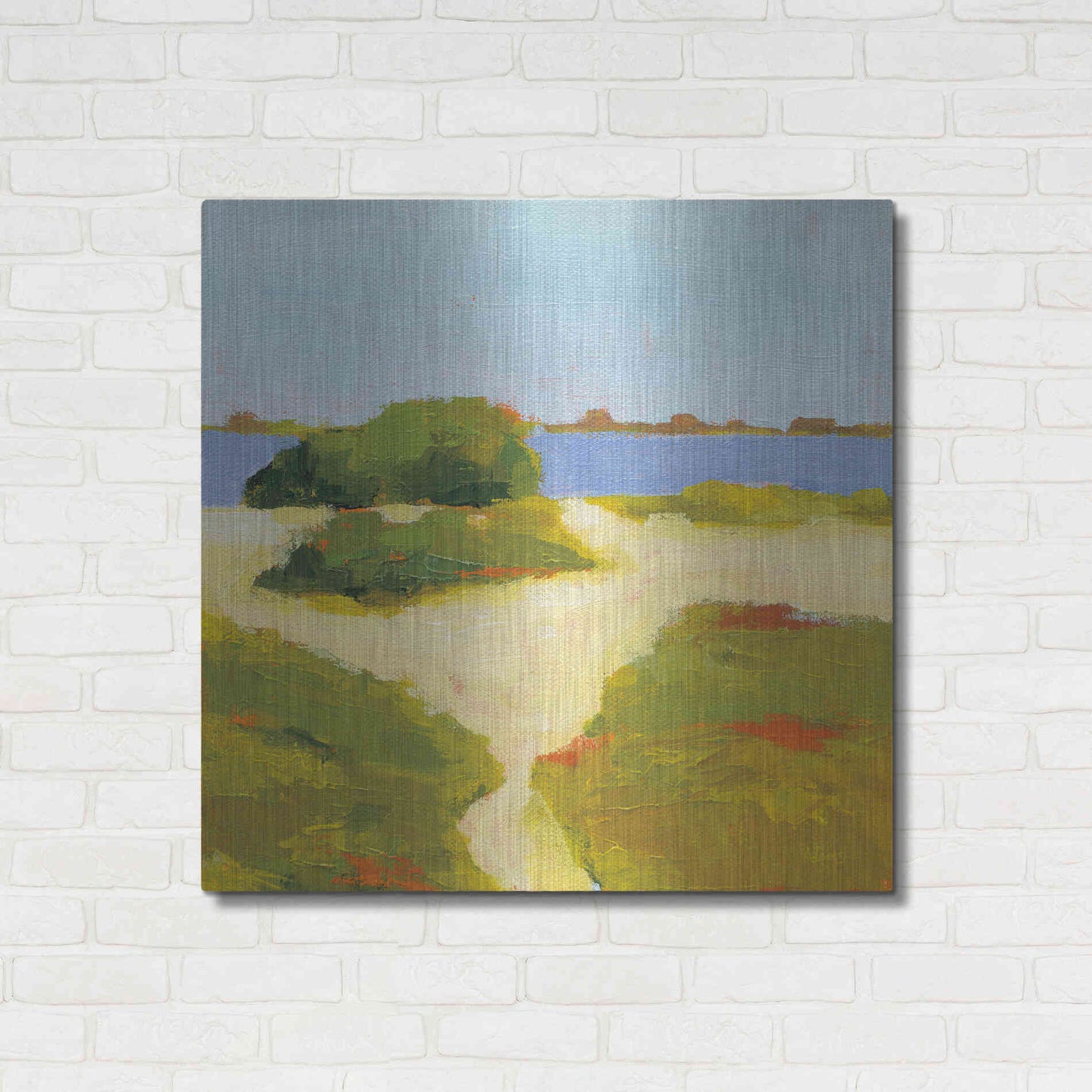 Luxe Metal Art 'Path to the Beach' by Phyllis Adams, Metal Wall Art,36x36