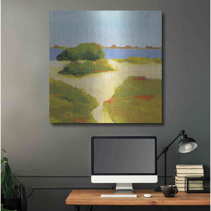 Luxe Metal Art 'Path to the Beach' by Phyllis Adams, Metal Wall Art,36x36