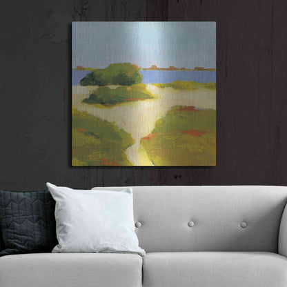 Luxe Metal Art 'Path to the Beach' by Phyllis Adams, Metal Wall Art,36x36