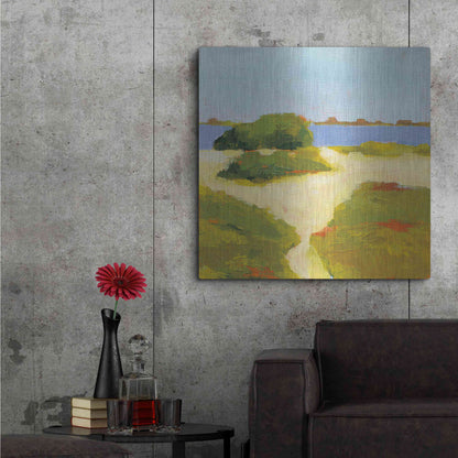 Luxe Metal Art 'Path to the Beach' by Phyllis Adams, Metal Wall Art,36x36