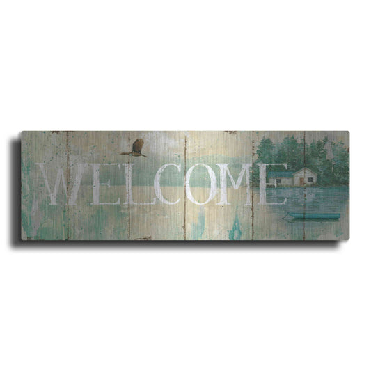 Luxe Metal Art 'Waterside Lodge III' by Daphne Brissonet, Metal Wall Art