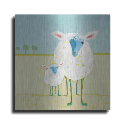 Luxe Metal Art 'Colorful Sheep' by Phyllis Adams, Metal Wall Art