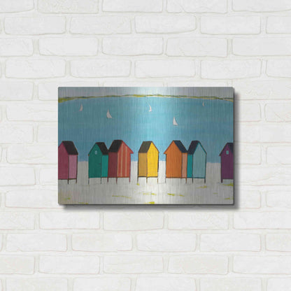 Luxe Metal Art 'Cabanas I' by Phyllis Adams, Metal Wall Art,24x16