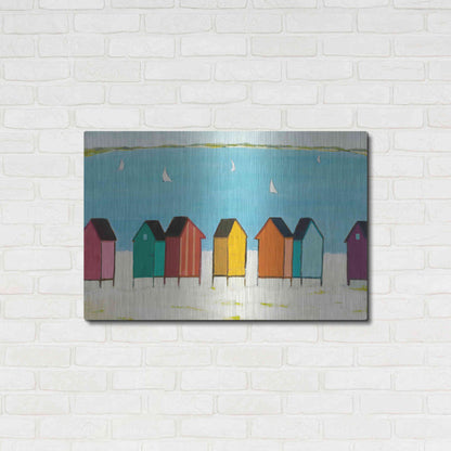 Luxe Metal Art 'Cabanas I' by Phyllis Adams, Metal Wall Art,36x24