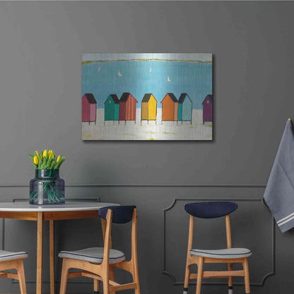 Luxe Metal Art 'Cabanas I' by Phyllis Adams, Metal Wall Art,36x24