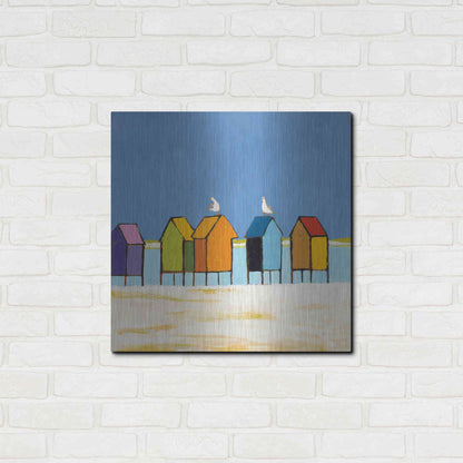 Luxe Metal Art 'Cabanas II' by Phyllis Adams, Metal Wall Art,24x24